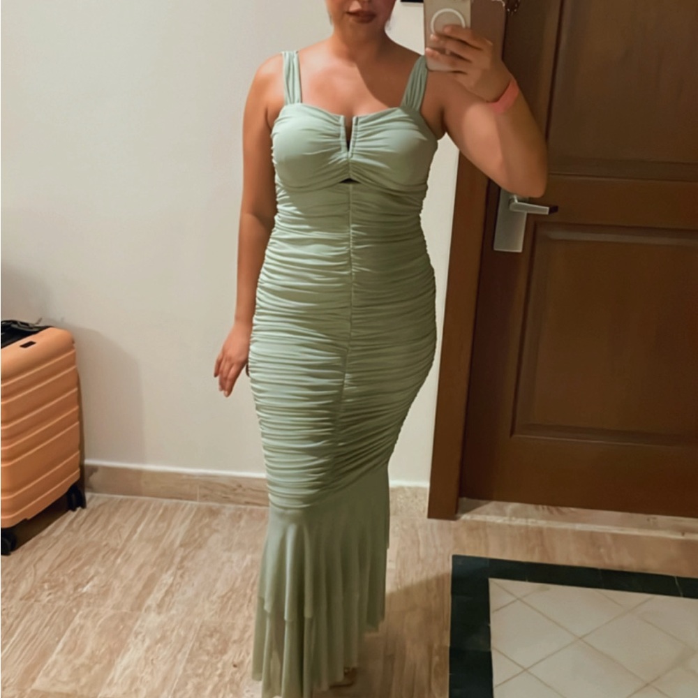 Sage green dress
